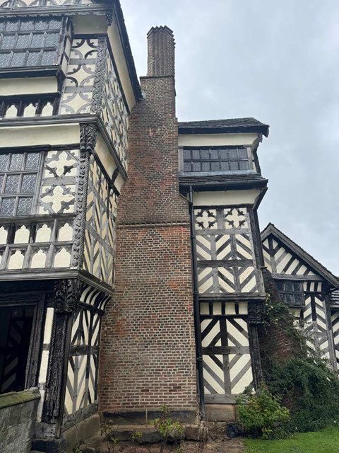 Little Moreton Hall — Chimneys, photograph 1