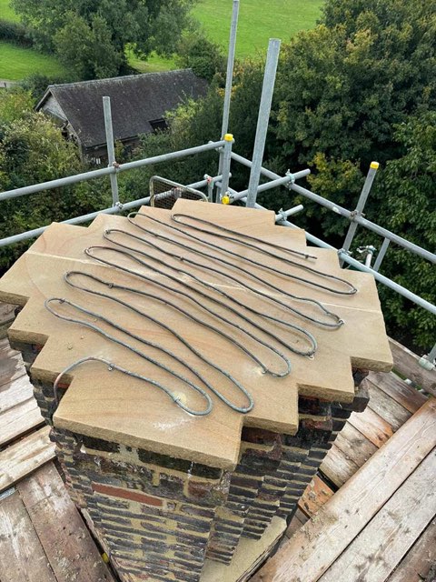 Little Moreton Hall — Chimneys, photograph 3